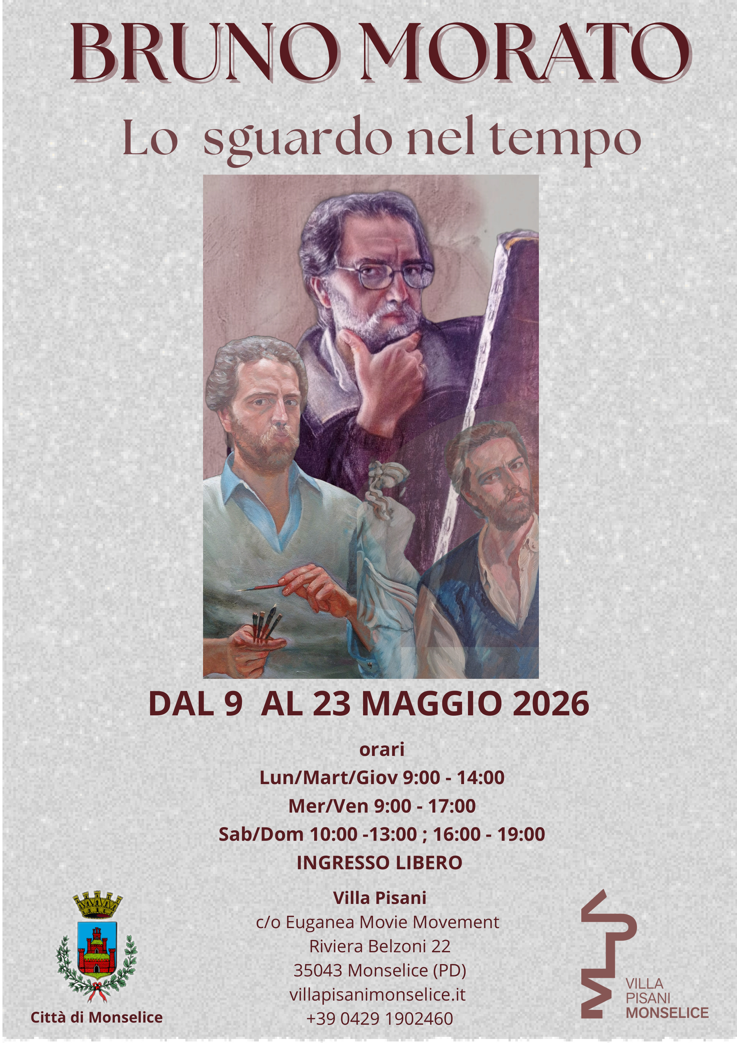 Locandina mostra Bruno Morato - Lo sguardo nel tempo - Monselice 2026